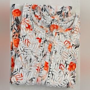 Chikankari Mul Mul  cotton kurta